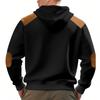 Men's Outdoor Casual Loose-Fit Color-Blocked Hooded Sweatshirt With Large Pockets