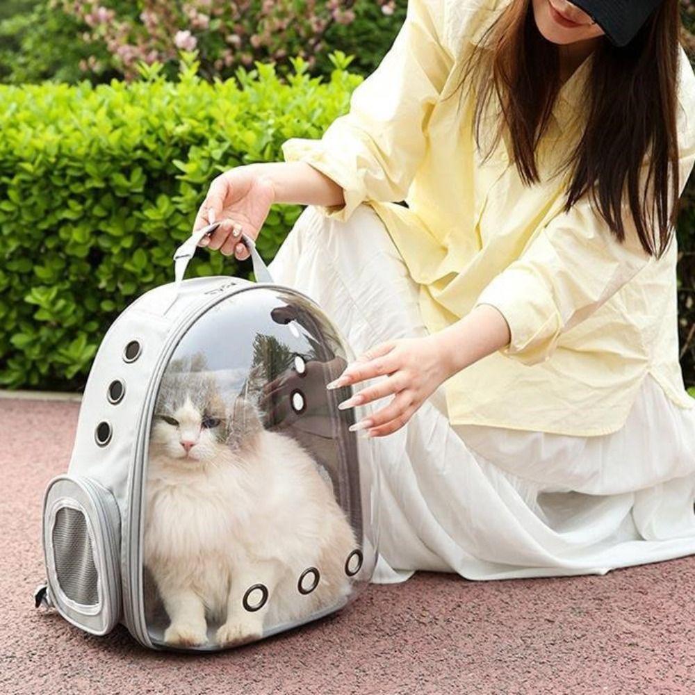 Breathable Transparent Pet Carrying Bag Large Space Pet Carrying Backpack Outdoor Activities