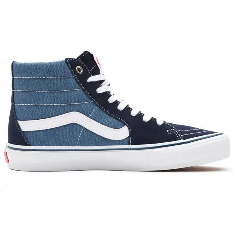 Vans Skate Sk8-hi Splicing Contrasting Colors Casual Sports Skateboarding Shoes Unisex Navy Blue Men's VN0A5FCCNAV