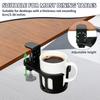2Pcs Desk Cup Holder Clamp Adjustable 360 Degree Rotating Cup Holder Anti Spill Table Edge Clamp for Coffee Mugs Water Bottles