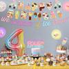 Ice Cream Birthday Party Decorations for 4 Girls Donut 4th Birthday Party Decorations We Scream 4 Ice Cream Banner Cake Topper Cupcake Toppers