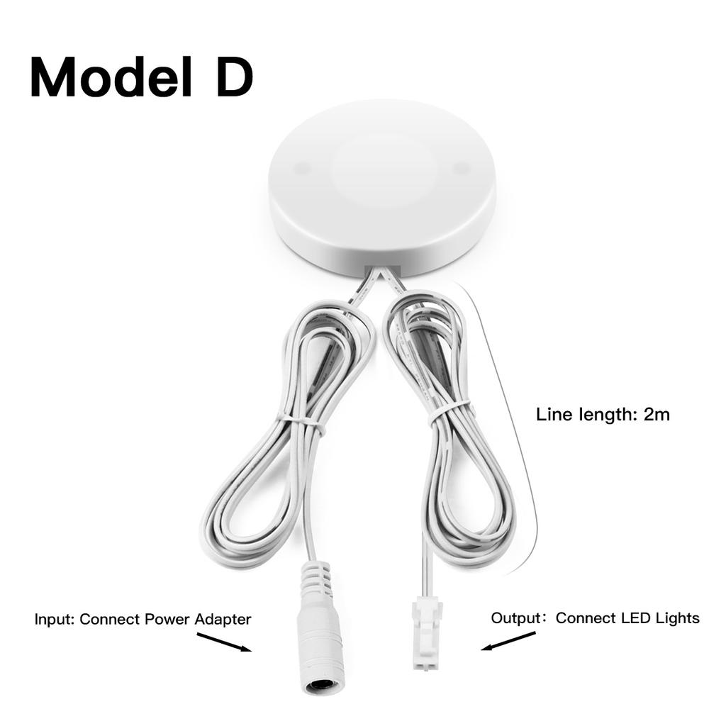 Penetrable 25mm Wood Panel Wireless Touch Sensor LED Light Switch Control 12V-24V 60W Hand Sweep Control Dimmable Touch Dimmer