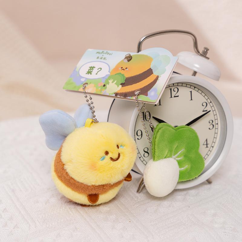 

New Style Cute Cai Bee Plush Toys Pendant Stuffed Tu Bee Plush Toys Soft Vegetable Cabbage Doll Sleep Pillow Birthday Gifts