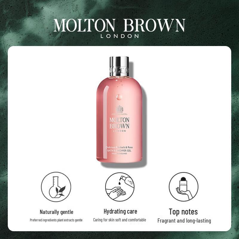 Molton Brown Rhubarb & Rose Bath & Shower Gel Duo