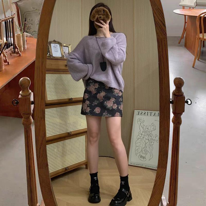 Chic Versatile A-Line Age-Defying Midi Skirt: Stylish Autumn/Winter High-Waisted Slim-Fit Hip-Hugging Mini Skirt