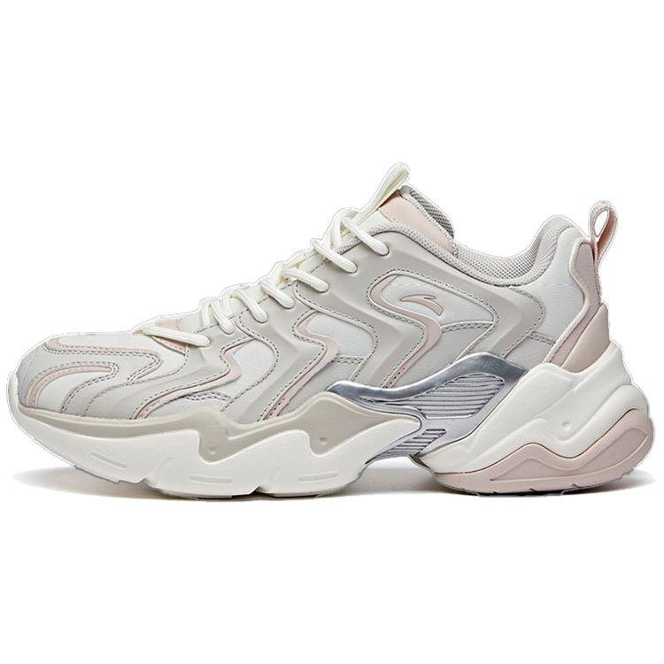 Anta Full Score Low-Top Trendy Dad Shoes Women Sneakers White Gray 122018882-5