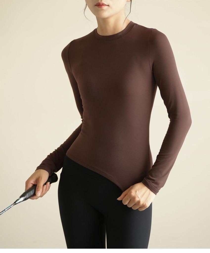 Women's Slim Fit Long Sleeve Sports Top for Running & Yoga - Spring/Autumn Style