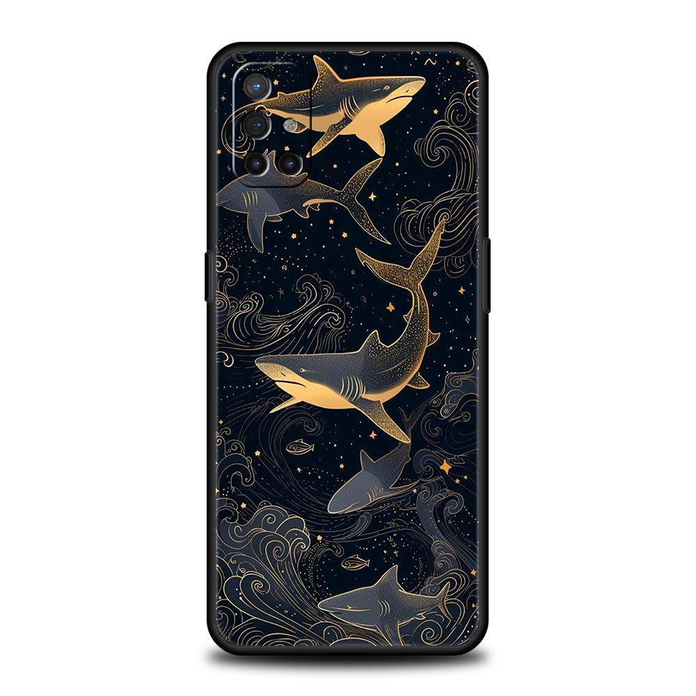 Handyhülle mit Meereshaie-Muster für Oneplus 13R 13 12R 11 10T 10R Nord N100 N200 N10 10 9 9R 9RT CE 3 2 Z Pro Weiche TPU-Hülle