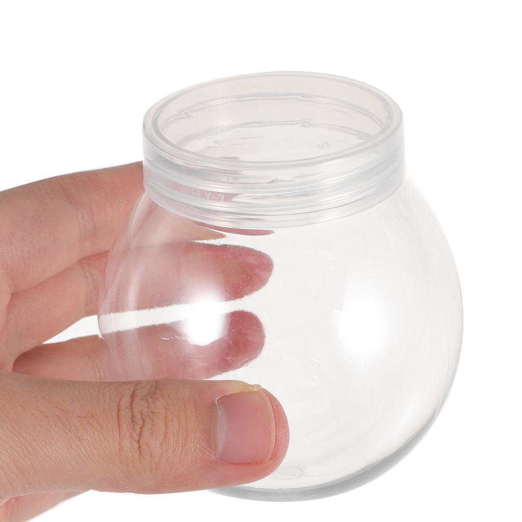 10Pcs High-Clarity Plastic Empty Snow Globe DIY Supplies Compact Round Globe Kit for Custom Water Globes Festival Decor