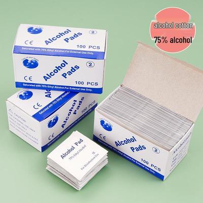 75% Alcohol Cotton Pads: 100 Individually Wrapped Ear Piercing & Jewelry Cleaning Wipes - Portable & Disposable for Travel