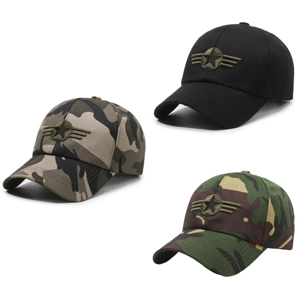 Stylish Men's Five Star Camouflage Baseball Cap For Summer Sun Protection And Fashion