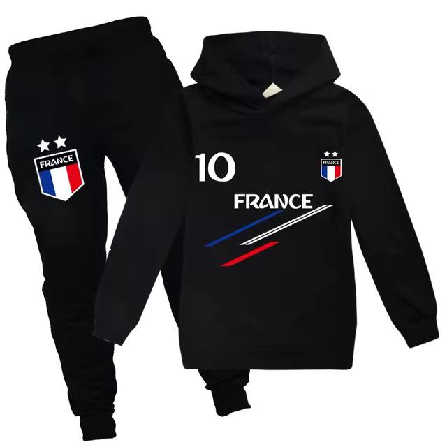 2-Piece French Football Outfit for Boys and Girls, Ages 2-15