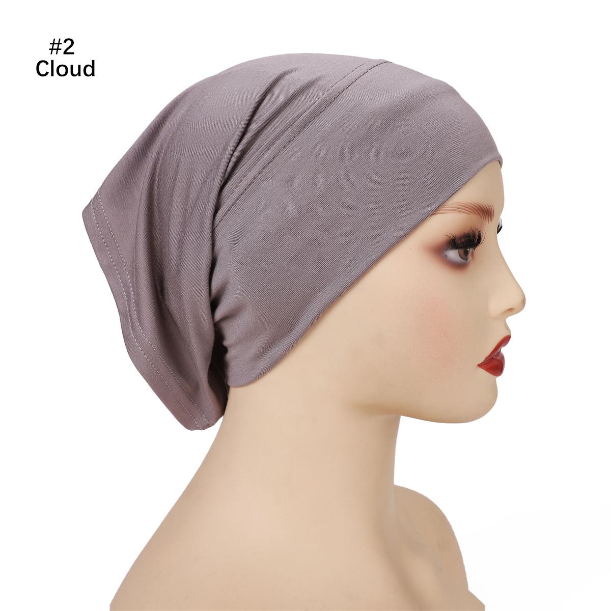 

High Quality Wide Brimmed Double Stitches Large Hijab Cap Modal Jersey Cotton Inner Caps Muslim Woman Scarf Islamic Under Caps