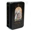 Muse Cat Tarot Deck In A Tin Box with Blue Gilded Edges 78 Pcs Cartoon Themed Tarot Cards 10.3*6cm with Guidebook for Beginners