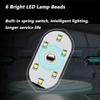 4Pcs Wireless LED Lights For Car Interior,7 Colors Ambient Lighting Car Interior,Car Lights Ide Your Car,USB Rechargeable Car Interior Led Night
