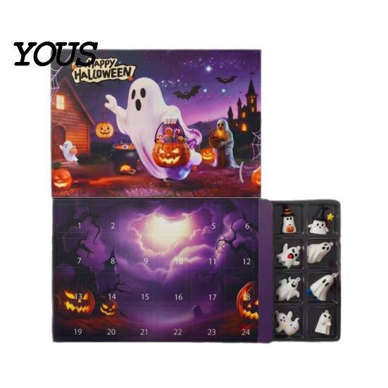 Halloween Advent Calendar 2026, 24 Day Countdown Box with Figures, Activity Spooky Holiday Gift for Kids, Party Decor & Daily Fun With