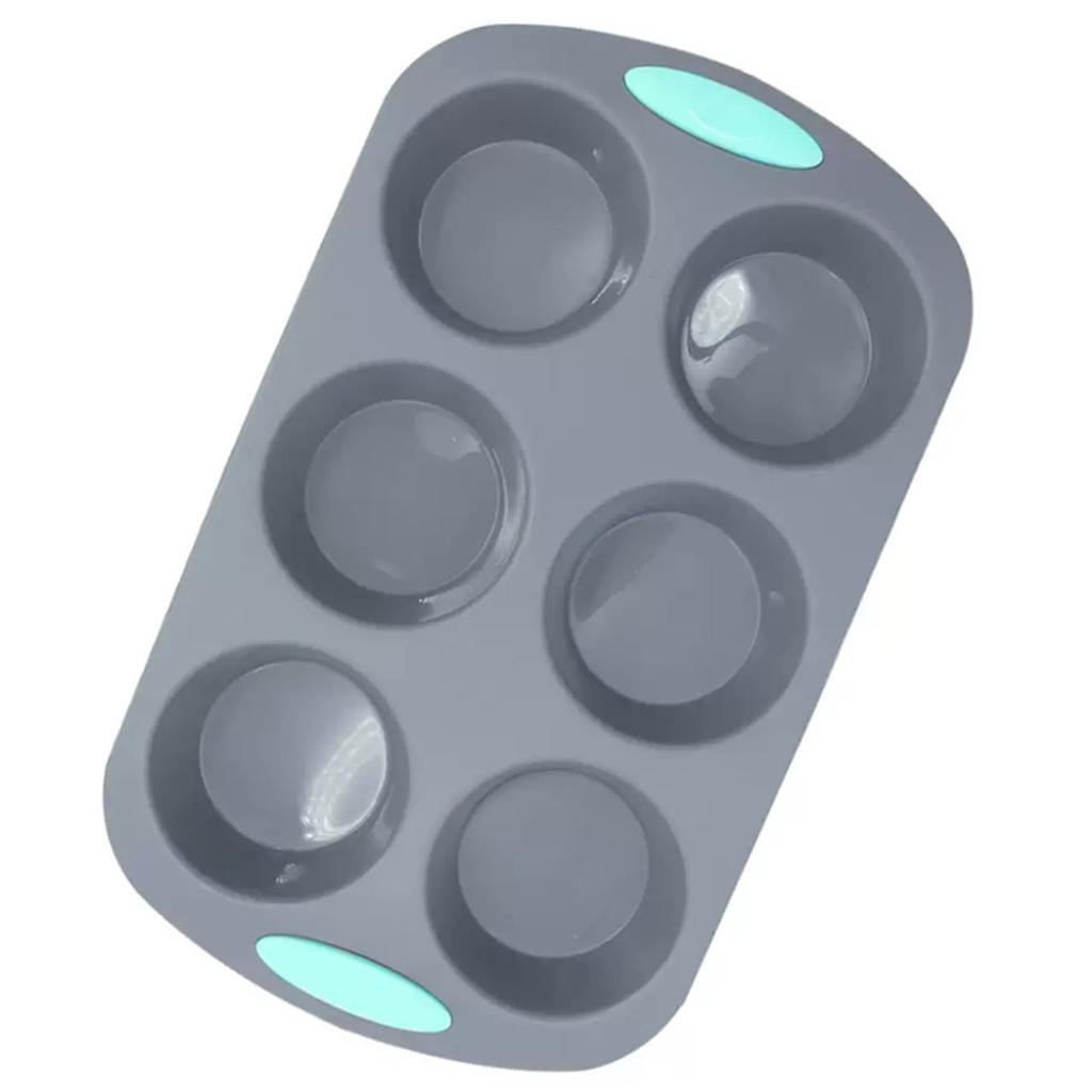 6 Cavity Silicone Cake Mold,Chocolate-Cookie Donut Dessert Mold,Food Grade Muffin Pan,Perfect For DIY Cakes,Soaps,Baking Tools
