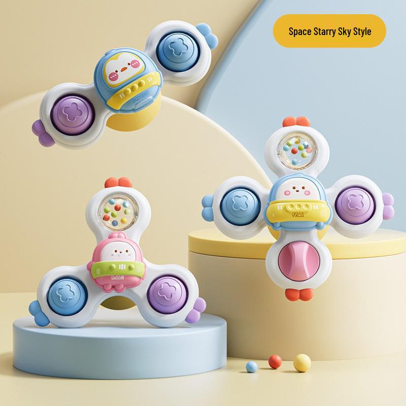 Cross-border Baby Suction Cup Spinner Toy Teether