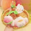 Peach Keychain Whimsical Plush Pendant Adorable Gift For Girls Friends And