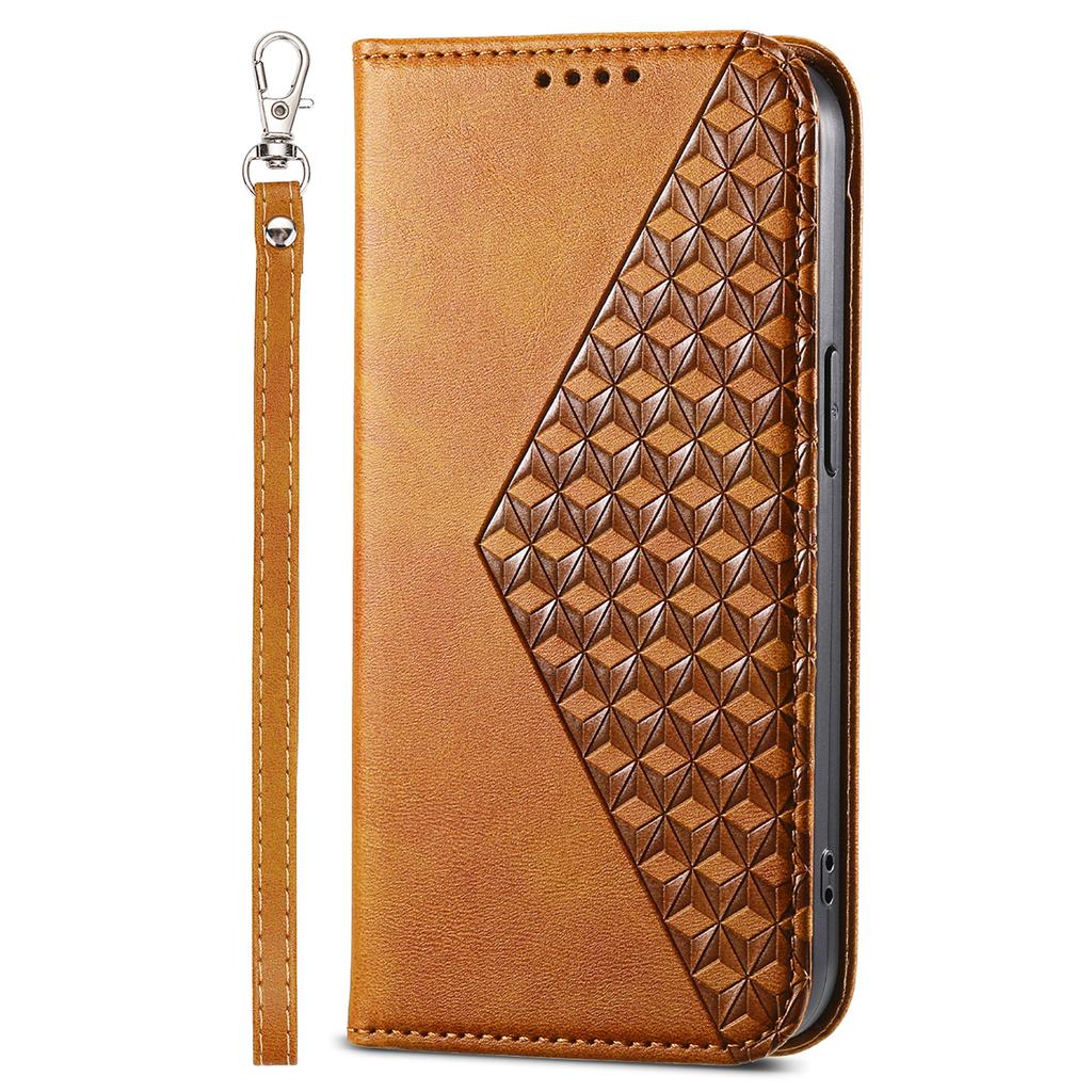 For Realme 12 Pro 5G/Realme 12 Pro+ 5G Case Rhombus Imprinted PU Leather+TPU Phone Cover