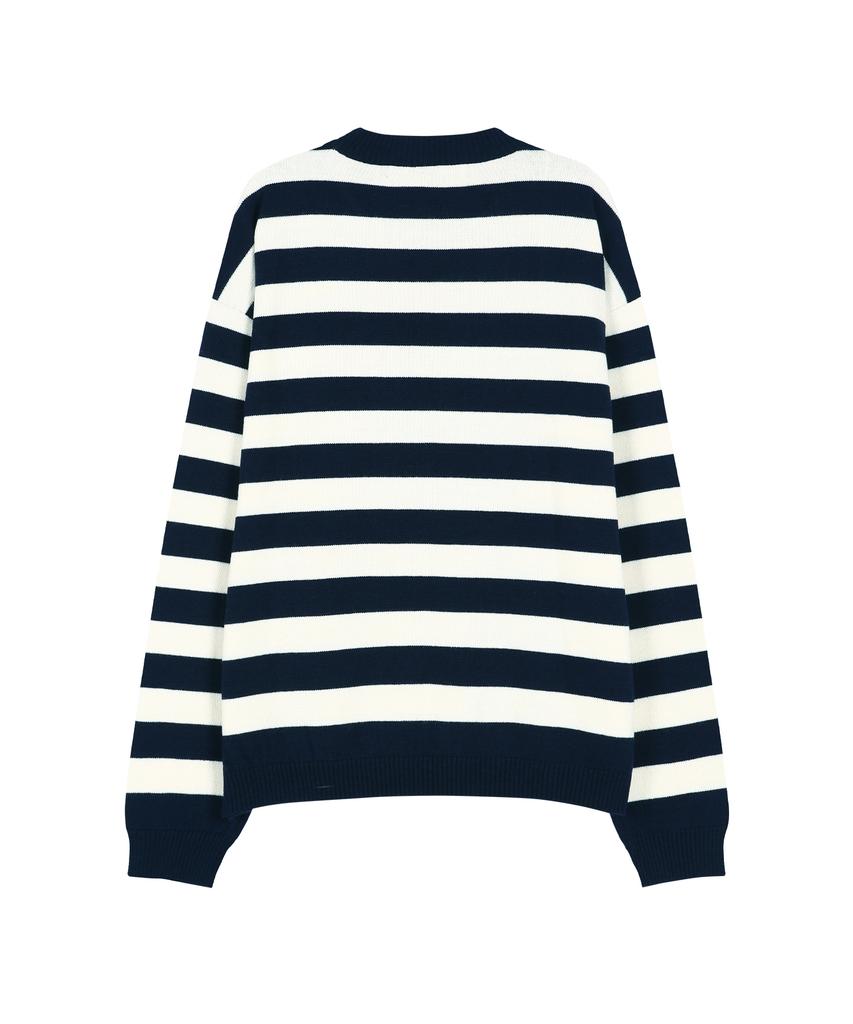 ADSB ANDERSSON BELL Boys Heart Message Crew-Neck Sweater Atb1453M(Navy/Ivory)