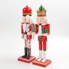 Nutcracker Figures 15 Inch Wooden Collectible Soldier Nutcracker Figurine Christmas Table Centerpiece For Kitchen Dinner Shelf