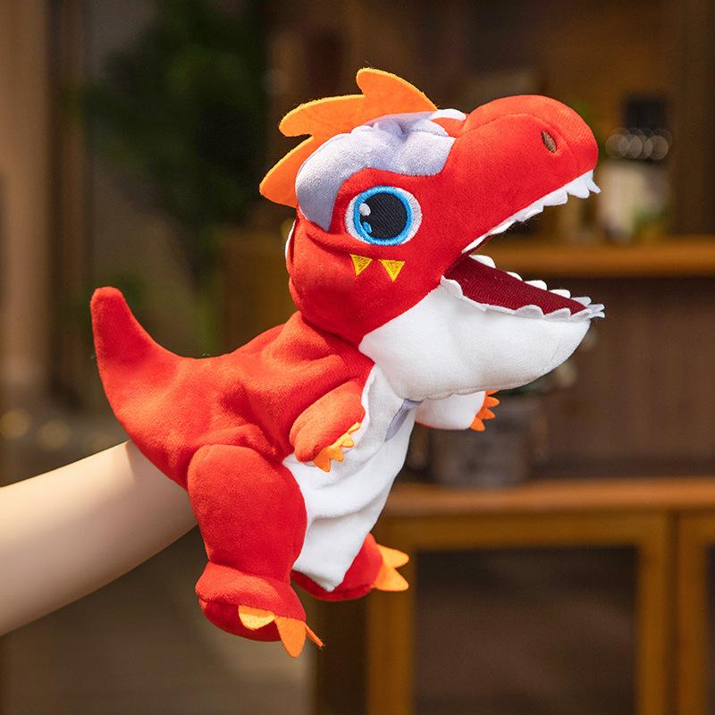Animal Hand Puppet Toy Gloves Mouth Can Move Plush Doll Interactive Doll Doll Kindergarten Ventriloquism Can Open Mouth