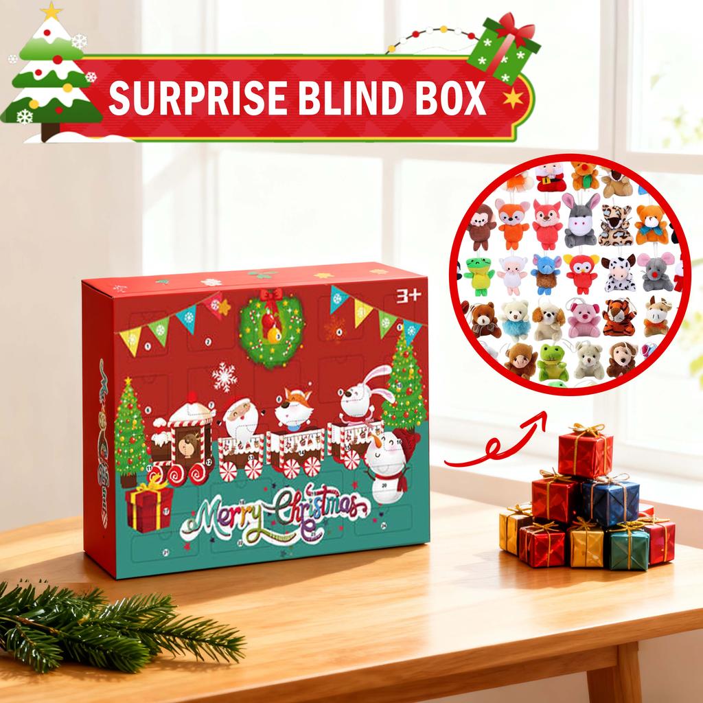 Christmas Advent Calendar 24Pcs Cute Stuffed Animals Advent Calendar Plush Toys Christmas Decor For Girls Boys