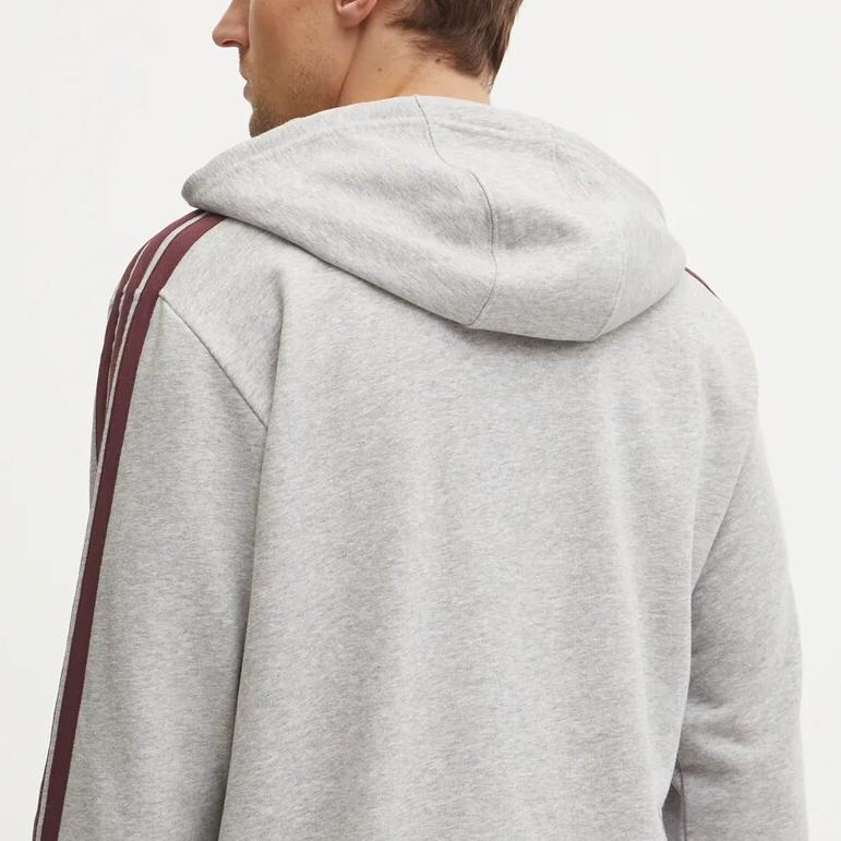 Adidas Sweatshirts Men's Gray Hooded Moderate JV6505