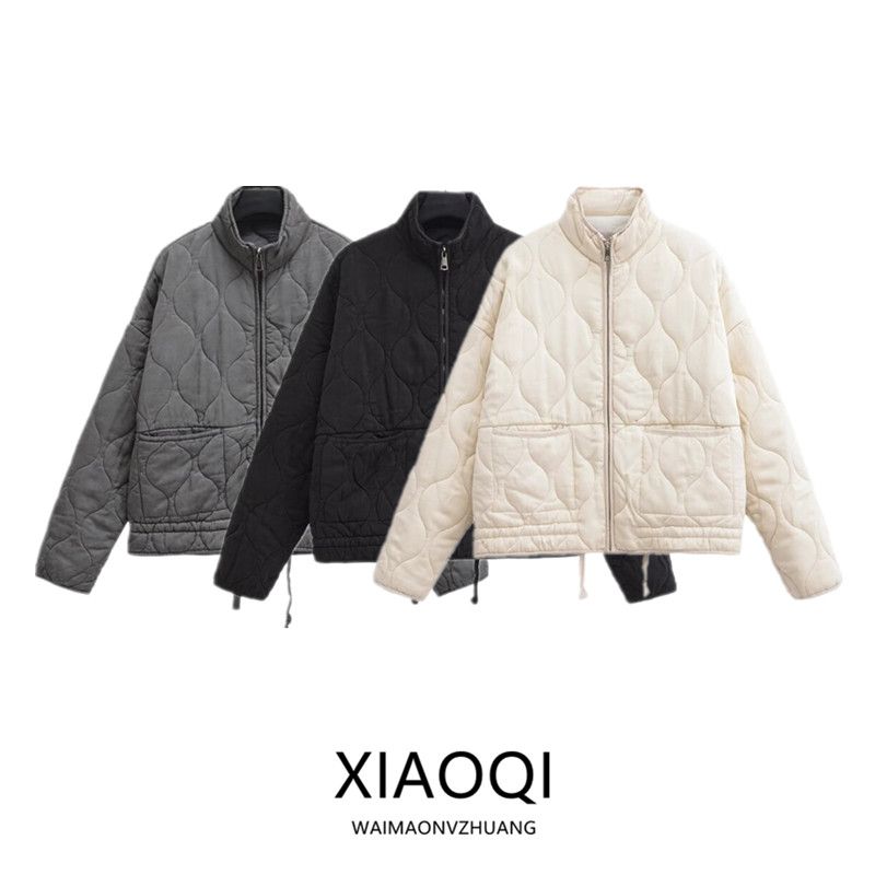Fashion Wind 2024 Winter New Women's Clothes Stylish Thick Cotton Jacket Pocket Decoration Cotton Jacket Outwear 4088242