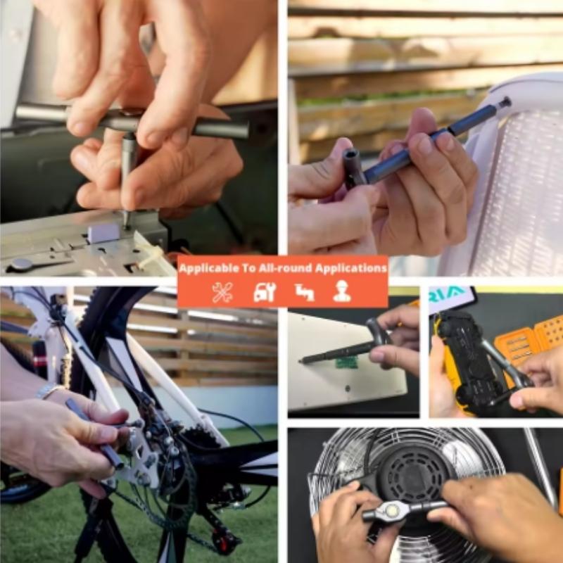 Multi in one ratchet screwdriver, strong magnetic small screwdriver head combination, household multifunctional maintenance tool