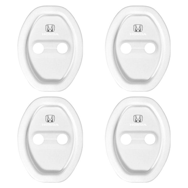4Pcs Car Door Stopper Cover Door Lock Protective Covers For Honda Fit Mugen Insight Type S R VTEC Modulo Vezel RR SiPilot Fit XRV CRV HRV Dio