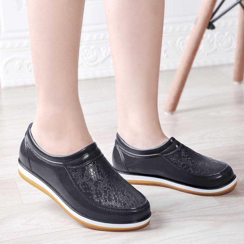 Korean Style Women's Low-Top Rain Boots – Fashionable Four-Season, Water-Resistant, Shallow Mouth Design