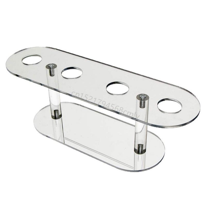 4 Holes Acrylic Ice Cream Cone Holder Tray Sushi Roll Display Stand Rack Shelf 6XDE
