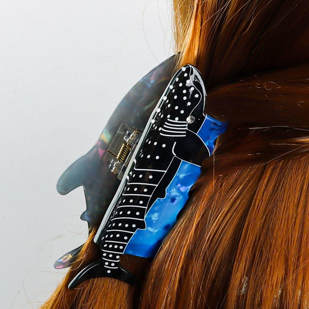 Rutschfeste Acetat-Haarspangen Cartoon-Delfin-Klammern Niedliche Wal-Haarklammer Haaraccessoires