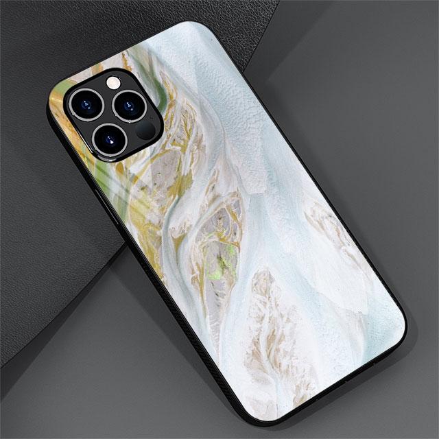 Luxury Marble Pattern Glass Case For Apple iPhone 13 Pro 11 14 12 7 8 Plus SE 2022 XR X XS Max 6 6S Tempered Phone Cover