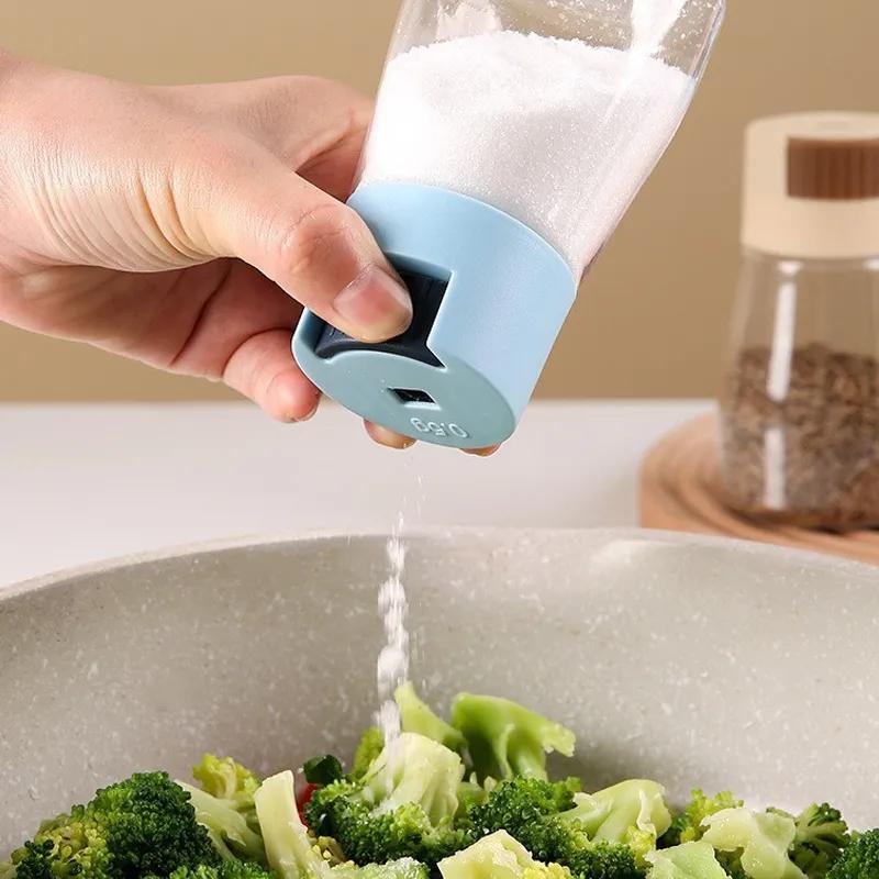 Quantitative Salzstreuer Gewürzflasche Vorratsglas Haushalt Küche Salzdose Mengenkontrolle Artefakt Gewürzbox Gewürzstreuer Set Salz-Kontrollflasche