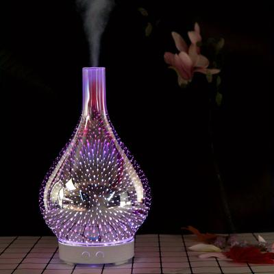 Dyfuzor olejków eterycznych ze szkła 3D Dyfuzor aromaterapeutyczny ultradźwiękowy Nawilżacz chłodnej mgiełki