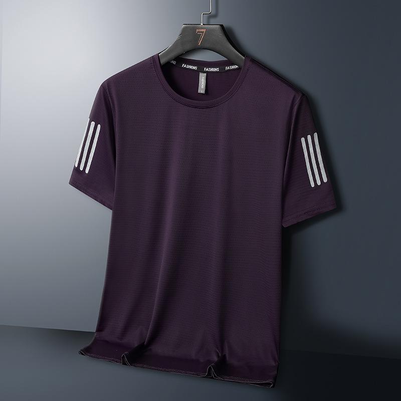 Men's Plus Size Quick-drying Ice Silk Short Sleeve Sports T-shirt