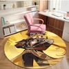 Genshin Impact Print Round Rug, Washable Floor Carpet, For Entryway Dorm Laundry Room Office Study, Home Decor Birthday Christmas Gift