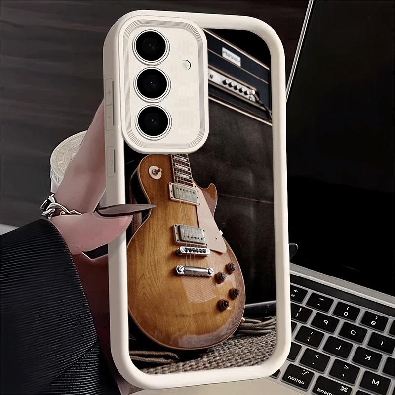 

Phone Case for Samsung Galaxy S26 S25 Ultra S24 FE Guitar Retro Rock Music Shell S23 Plus S22 + S21 S20 5G Soft Silicone Funda Samsung S22