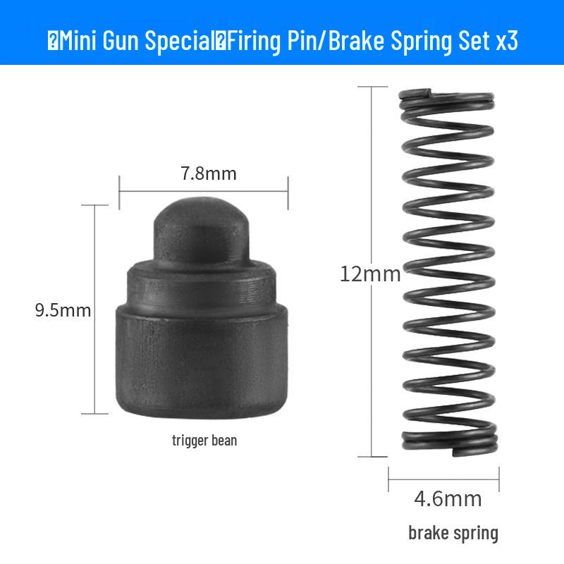 Mini Nail Gun Accessories: Firing Pin, Powder Nail Needle, Sleeve, Spring, Handle, Rust Oil, Toolbox, Universal Parts