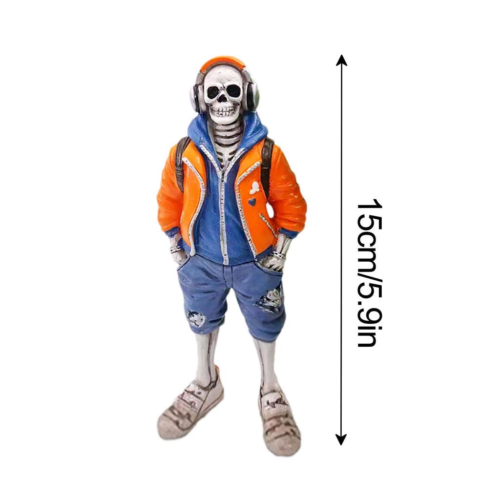 3D Skeleton Dangle Ornament Eerie Skull Skeleton Decor Pendant For Car Car Interior Accessories For Living Room Bedroom Car