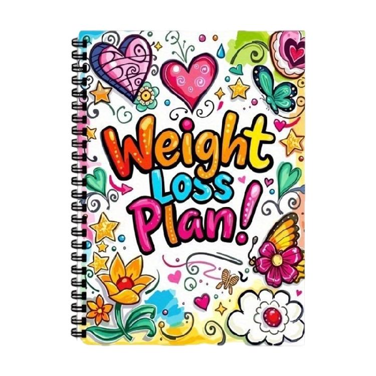 Weight Loss Journal Step By Step Planner For Healthy Lifestyle Gym Home Office Use