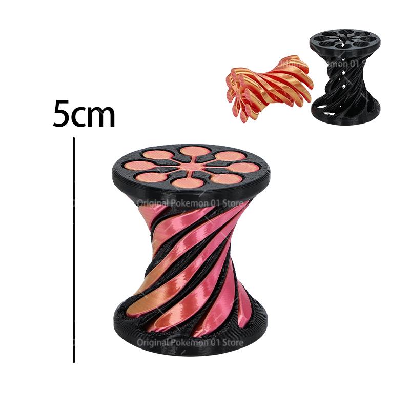 3D Printed Spiral Cone Fidgeting Plaything Impossible Pyramid Passthrough Ghost Sculpture Small Vortex Thread Illusion Relaxation Toy
