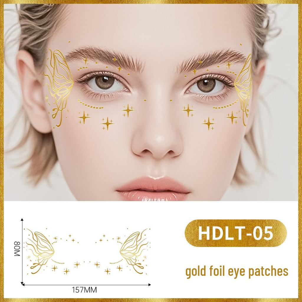 3D Butterfly Eye Tattoo Stickers: Long-lasting, Waterproof, Sweatproof for Stage Makeup