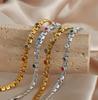Colorful Zircon Price Silver Gold Plated Fashion Jewelry Blade Link Chain Bracelets Stainless Steel Bracelets for Women