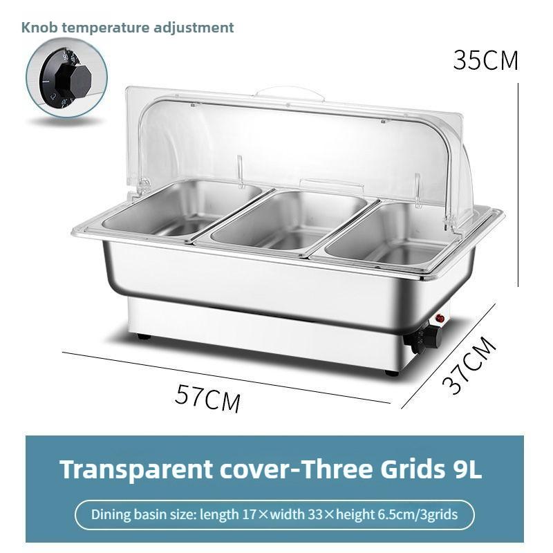 Elektrischer Chafing Dish mit großer Kapazität Buffet-Set Partys Speisen-Buffetwärmer Restaurant Einstellbare Temperatur Kochfeld