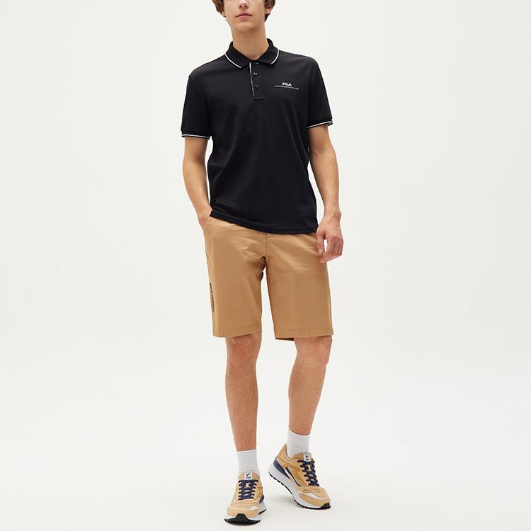 New FILA Polo Shirts Men's Jet Black F11M138157FBK