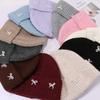 Bow Hat for Women's Winter Wool Hat Big Head Circumference Thickened Warm Knitted Hat